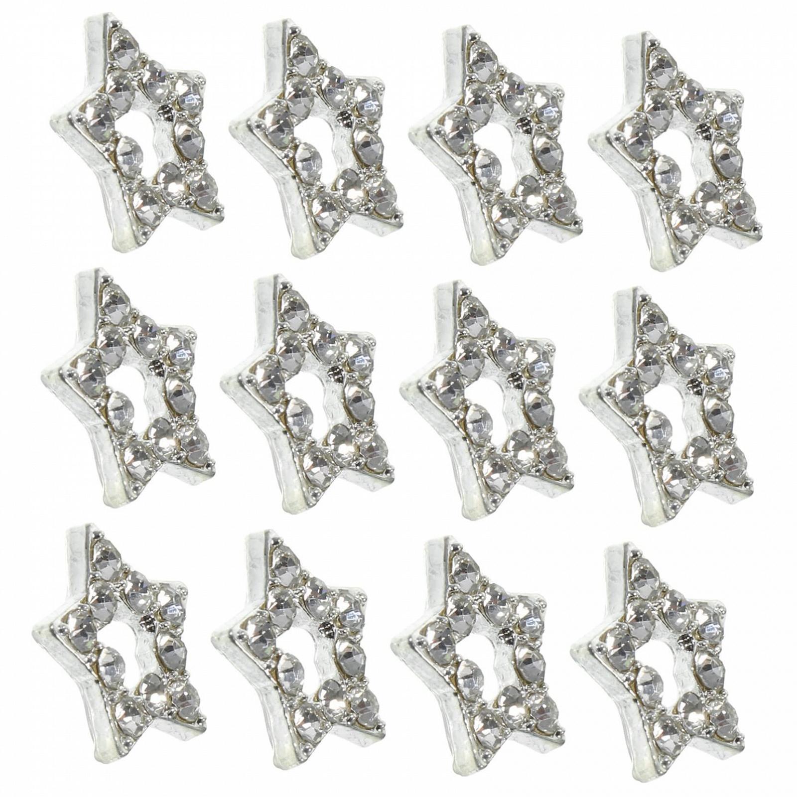 Прикраси для нігтів зіркові Housoutil . Метал, повний діамант, фото №1