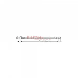 Гальмівний шланг METZGER GREENPARTS 4111480 для MERCEDES-BENZ, передній лівий - Фото 1