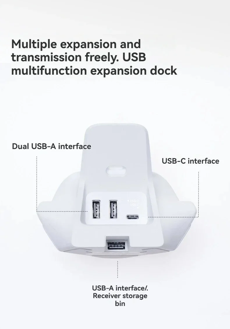 Док-станція для геймпадів Flydigi APEX5/Vader 5 Pro White, фото №6