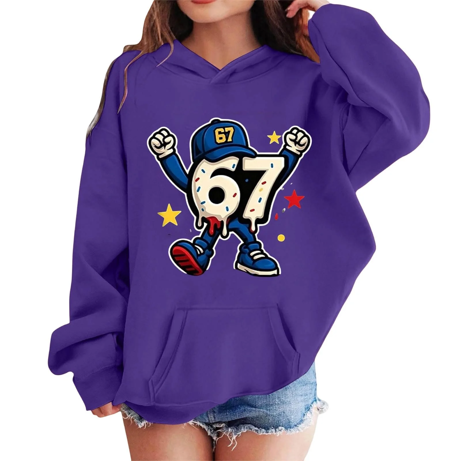 Худи EIS 67 для девочки, детский зимний теплый удобный милый флисовый, фото №1