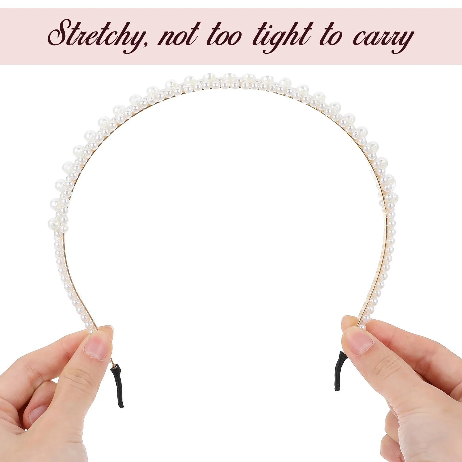 Обруч Стразы Имитация Жемчуга, фото №3