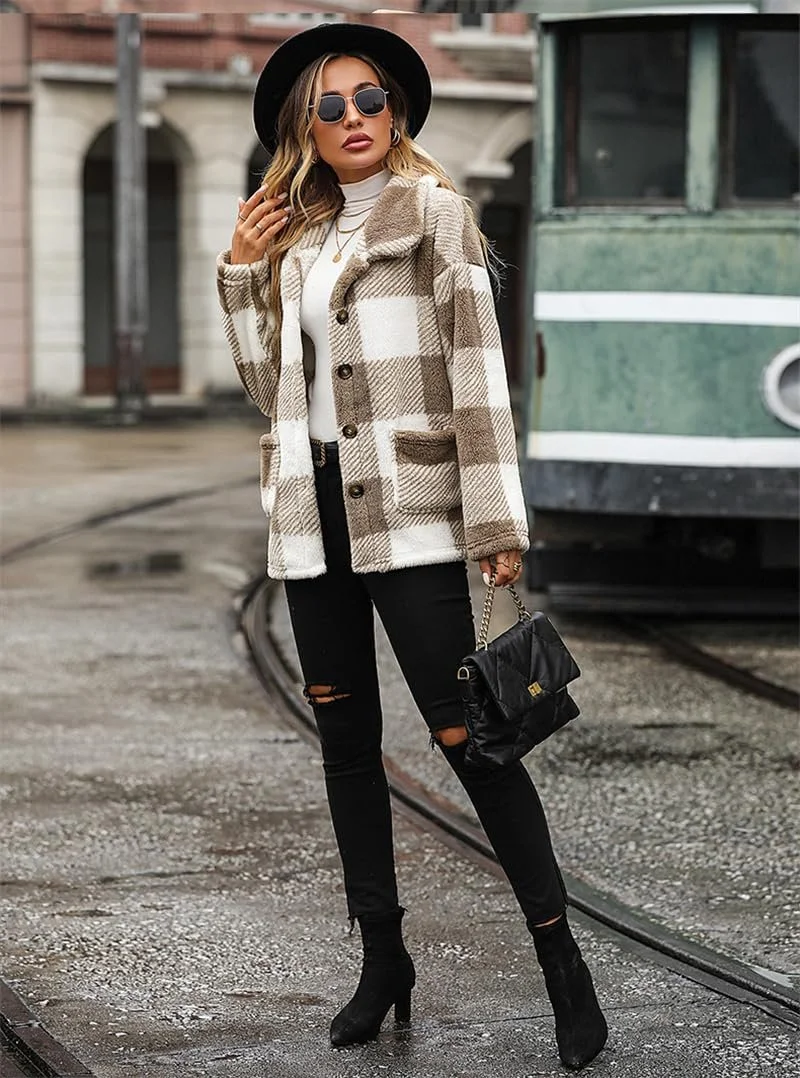 Пальто Teddy ZOEY В клітинку, фото №4