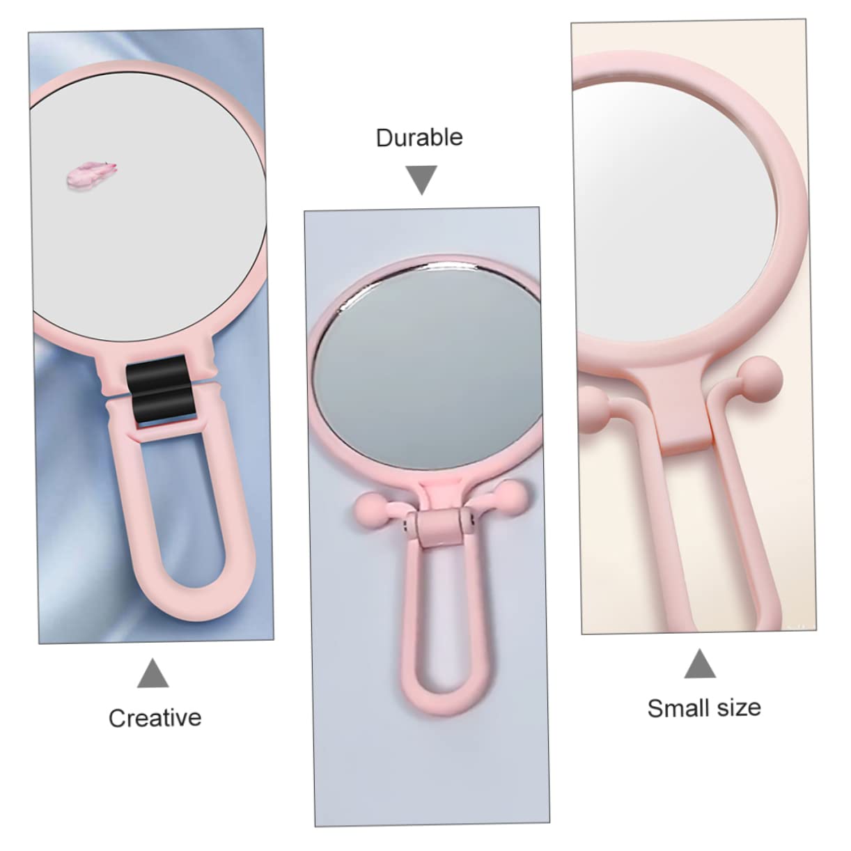 Зеркало Angoily 2st Doppelseitiger Schönheits Spiegel Base Frau Портативное Серебристый, фото №6