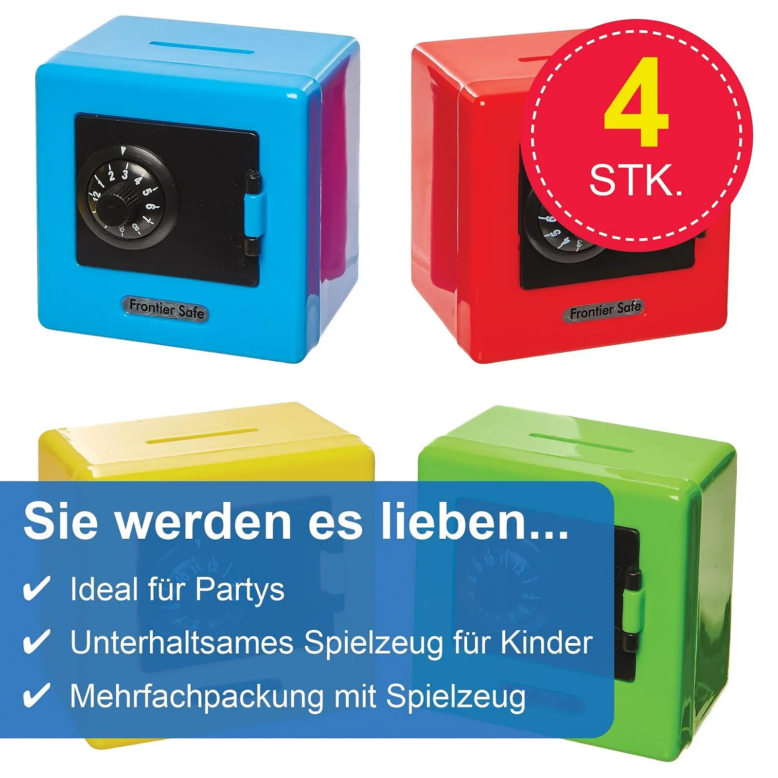 Сейф Baker Ross FN141 міні з кодовим замком набір 4 шт., фото №2