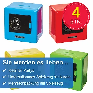 Сейф Baker Ross FN141 міні з кодовим замком набір 4 шт. synthetic.ua - Фото 1