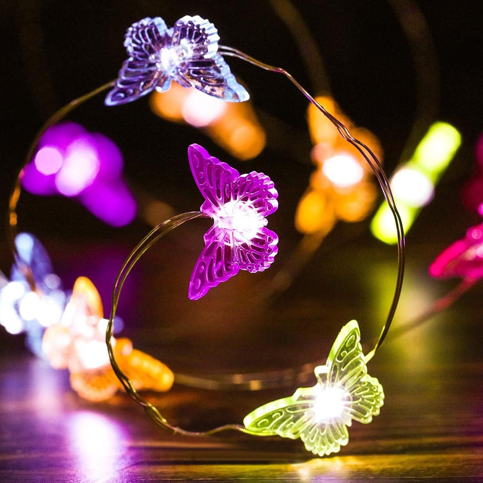 LED Гирлянда ENLACE Бабочка 3 м 30 LED разноцветный (питание от батареек), фото №3