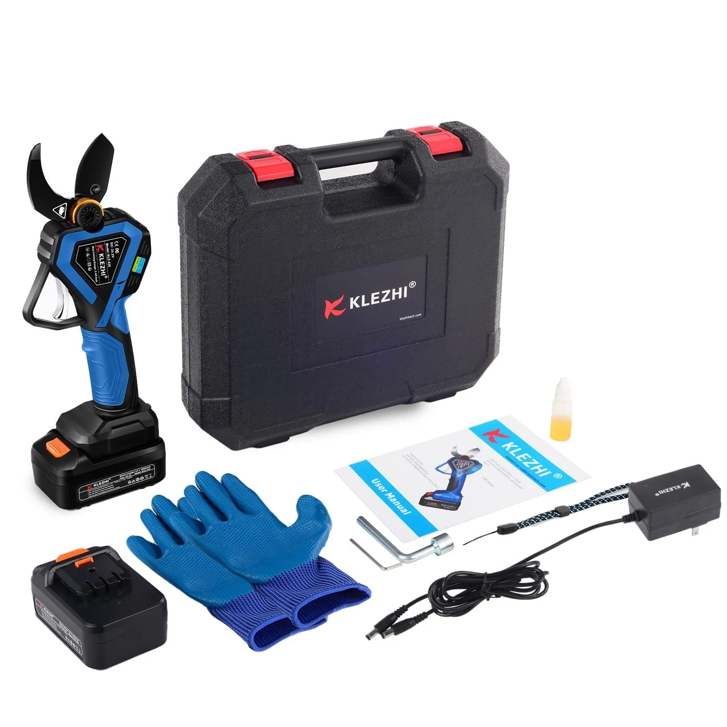 Секатор K KLEZHI 42 мм, акумуляторний, електричний, зі світлодіодом, фото №8