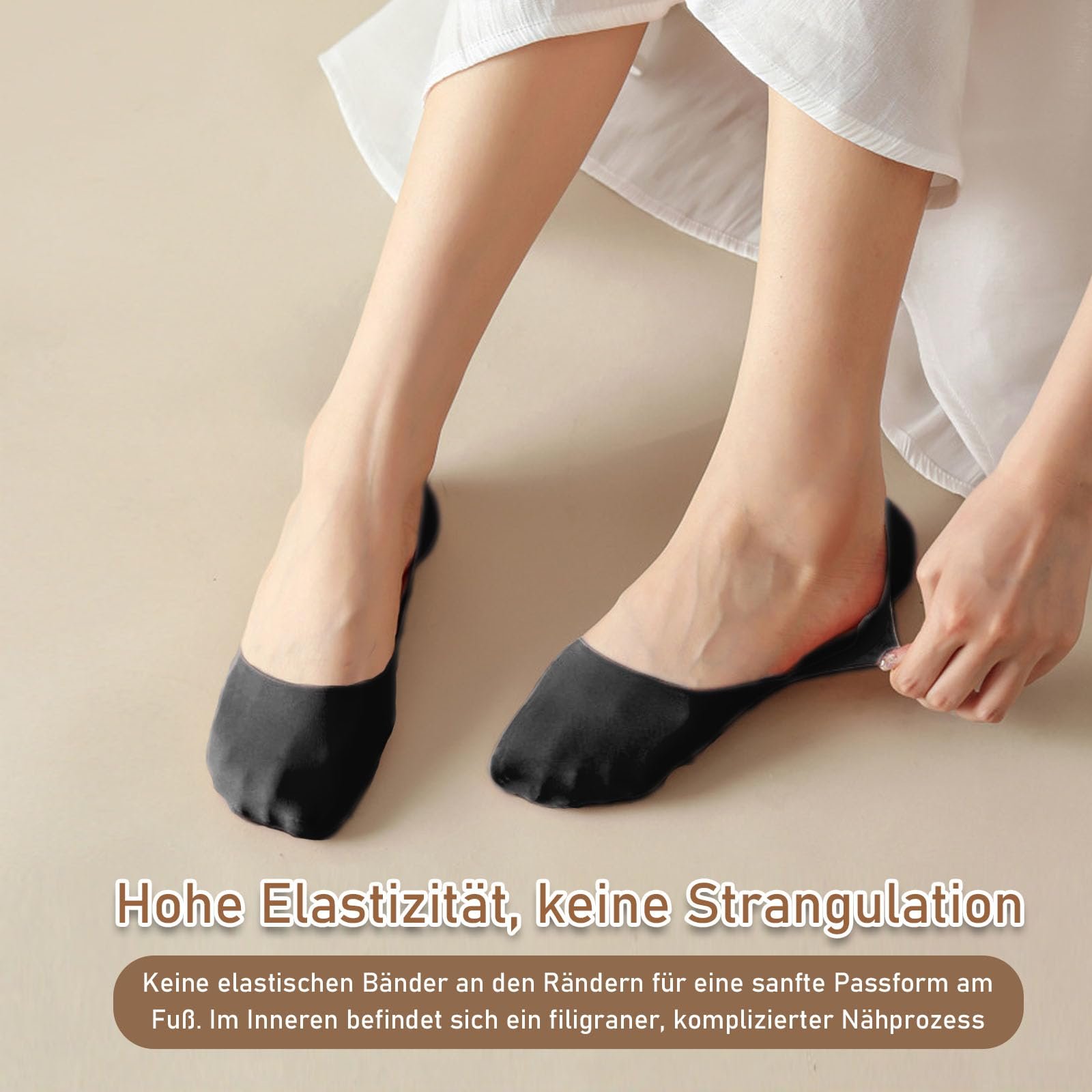 Носки ZOCONE Invisible Ankle Телесного цвета 35-38, фото №4