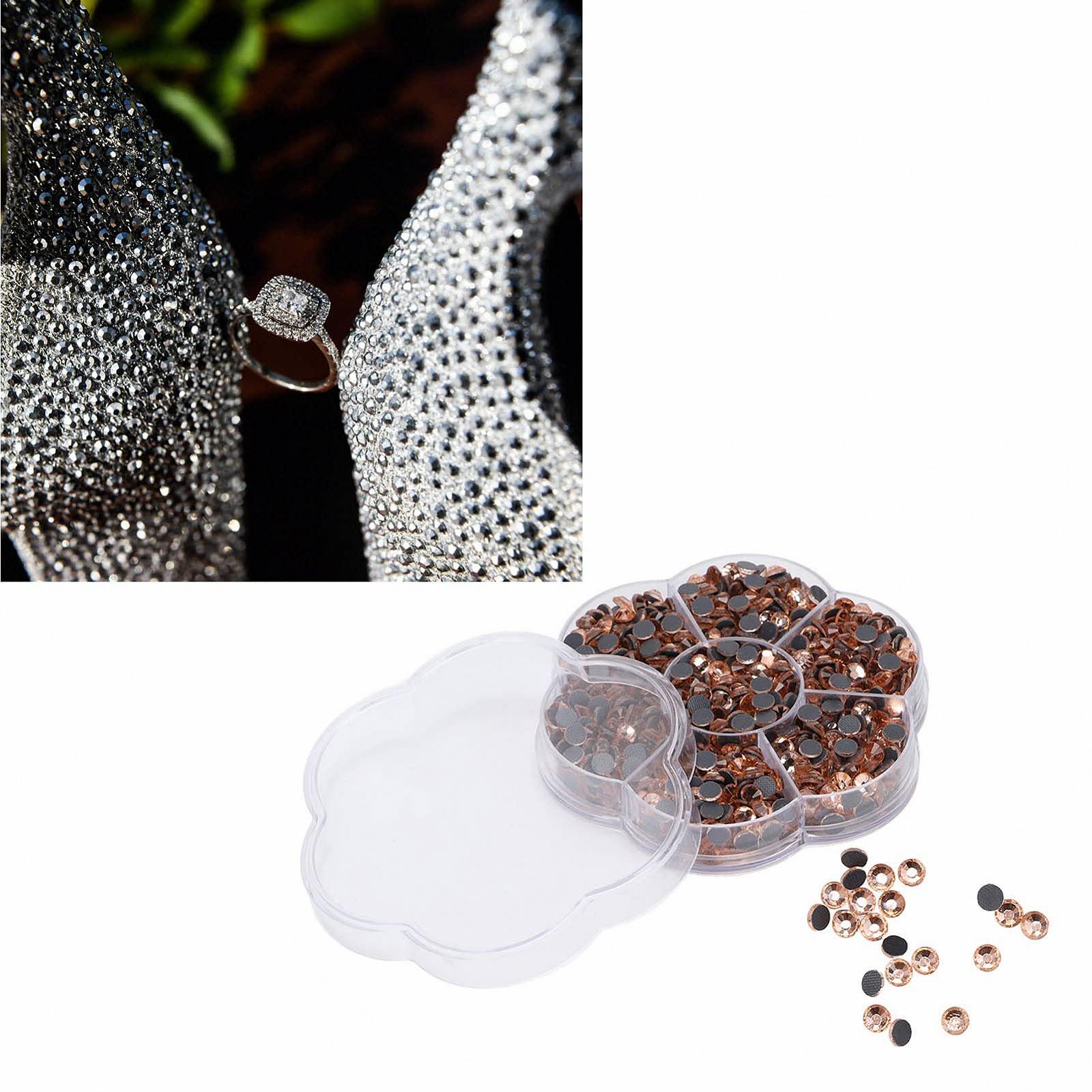 Стрази Emoshayoga для нігтів скляні, 1000 шт, колір шампань, модель JM201, фото №9