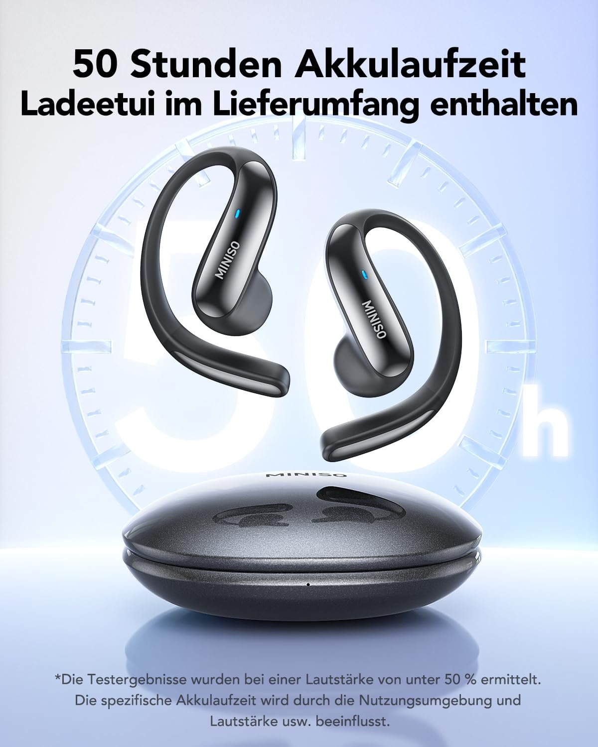 Навушники-перекладач MINISO MS195, 134 мови, Bluetooth 6.0, бездротові, фото №6