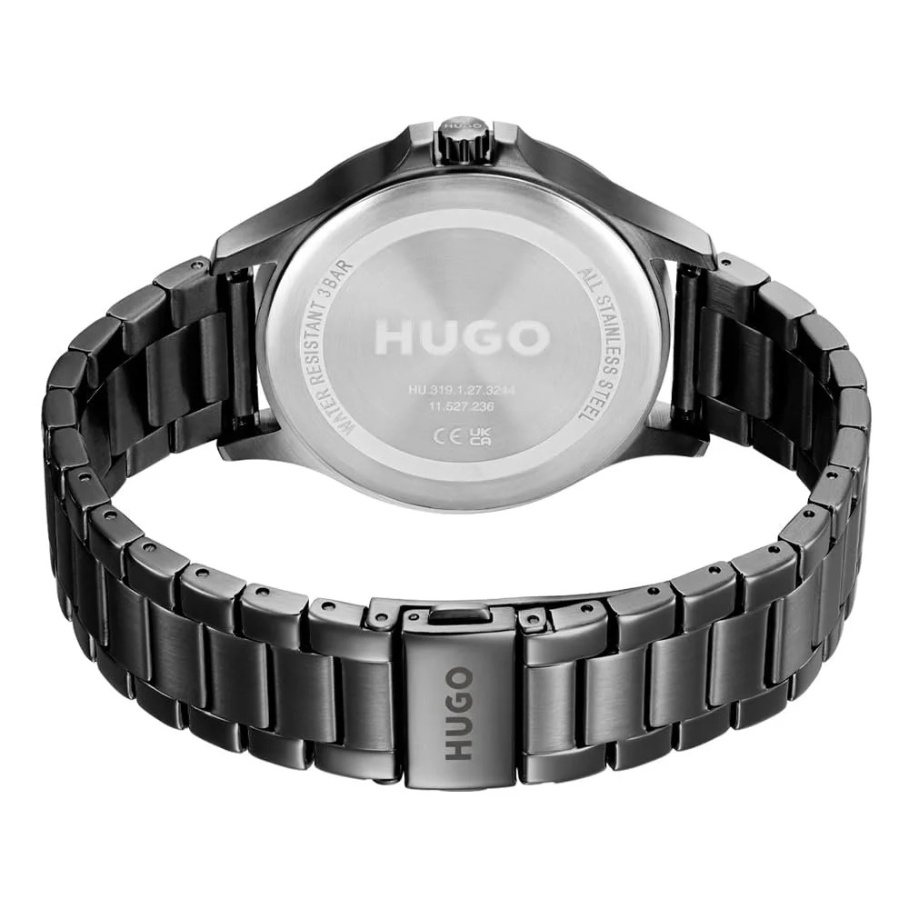 Мужские кварцевые часы с несколькими циферблатами HUGO LEAP 1530175, браслет, фото №3 Мужские кварцевые часы с несколькими циферблатами HUGO LEAP 1530175, браслет, фото №3