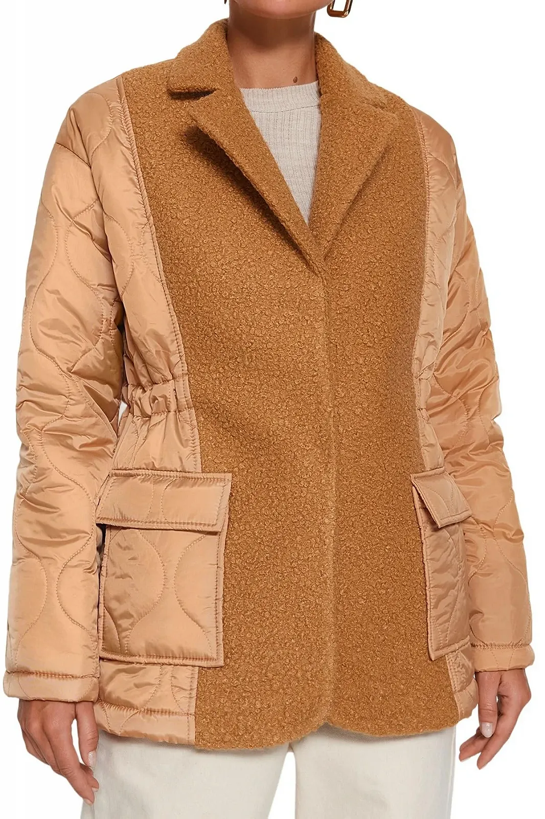 Пальто TRENDYOL Plus Size Прямой, фото №4 Пальто TRENDYOL Plus Size Прямой, фото №4