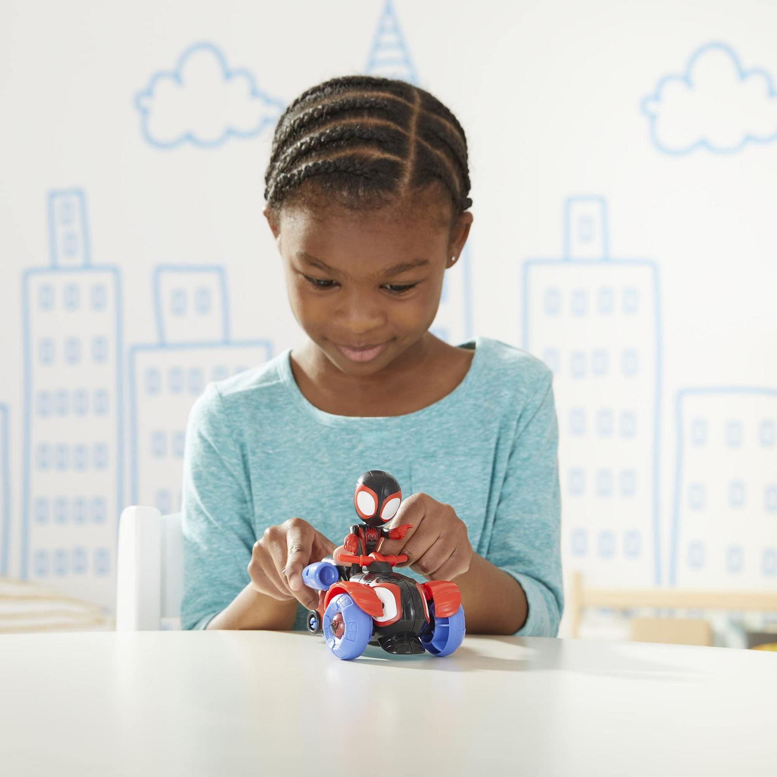 Фигурка Hasbro Spidey and his Amazing Friends Майлз Моралес и Техно-гонщик, разноцветный, фото №5