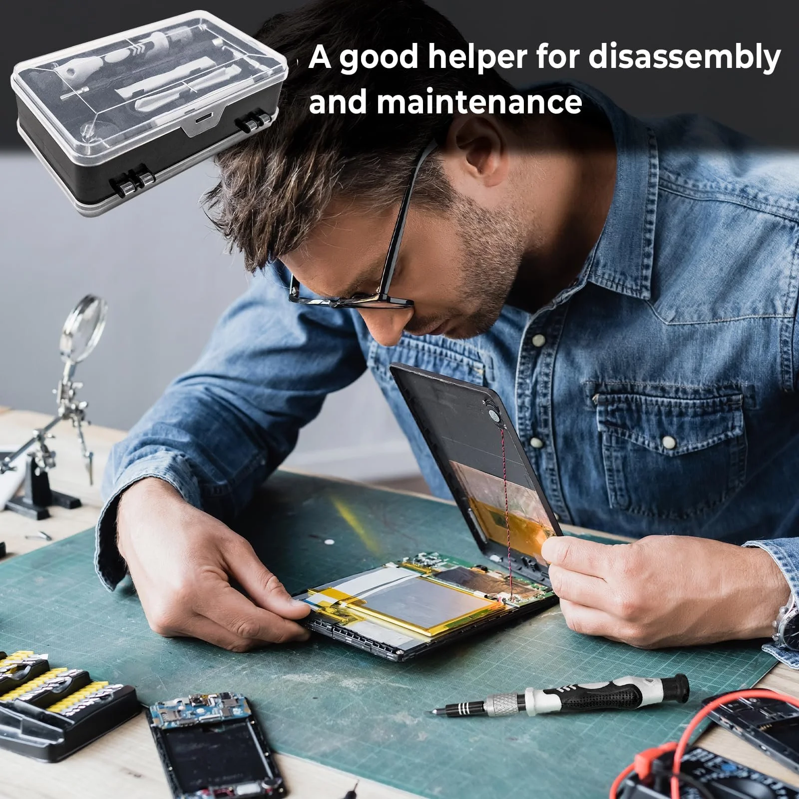 Набір прецизійних інструментів 115-в-1 викрутки з вуглецевої сталі 16 x 10 x 5.1 см 540 г, фото №6