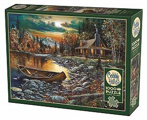Пазл Cobble Hill Log Cabin by the Lake in Autumn 3840319 1000 деталей от 12 лет - Фото 1