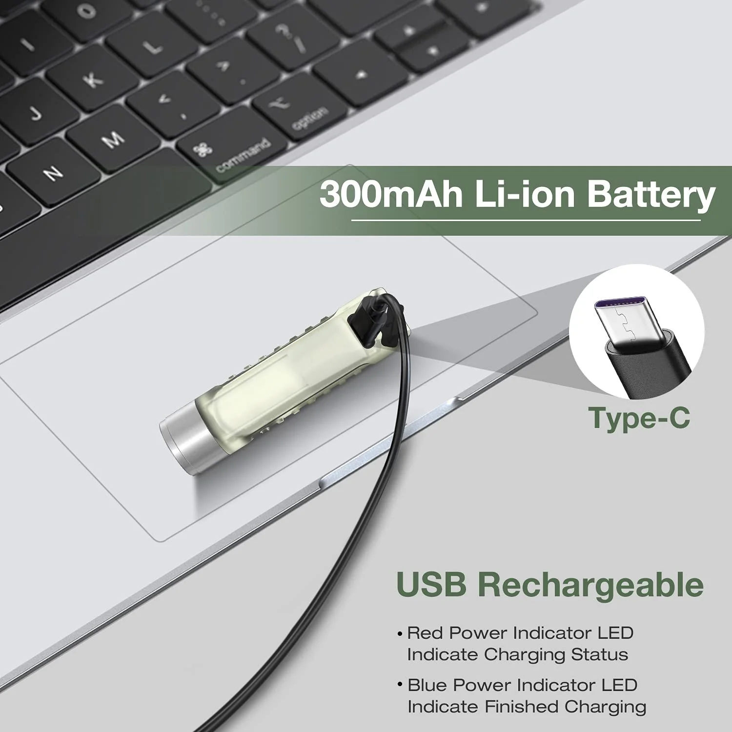 Міні ліхтарик Dark Glow LED 400 люмен, USB-перезаряджуваний, брелок, УФ/біле/червоне/червоне/синє бокове світло, фото №3 Міні ліхтарик Dark Glow LED 400 люмен, USB-перезаряджуваний, брелок, УФ/біле/червоне/червоне/синє бокове світло, фото №3