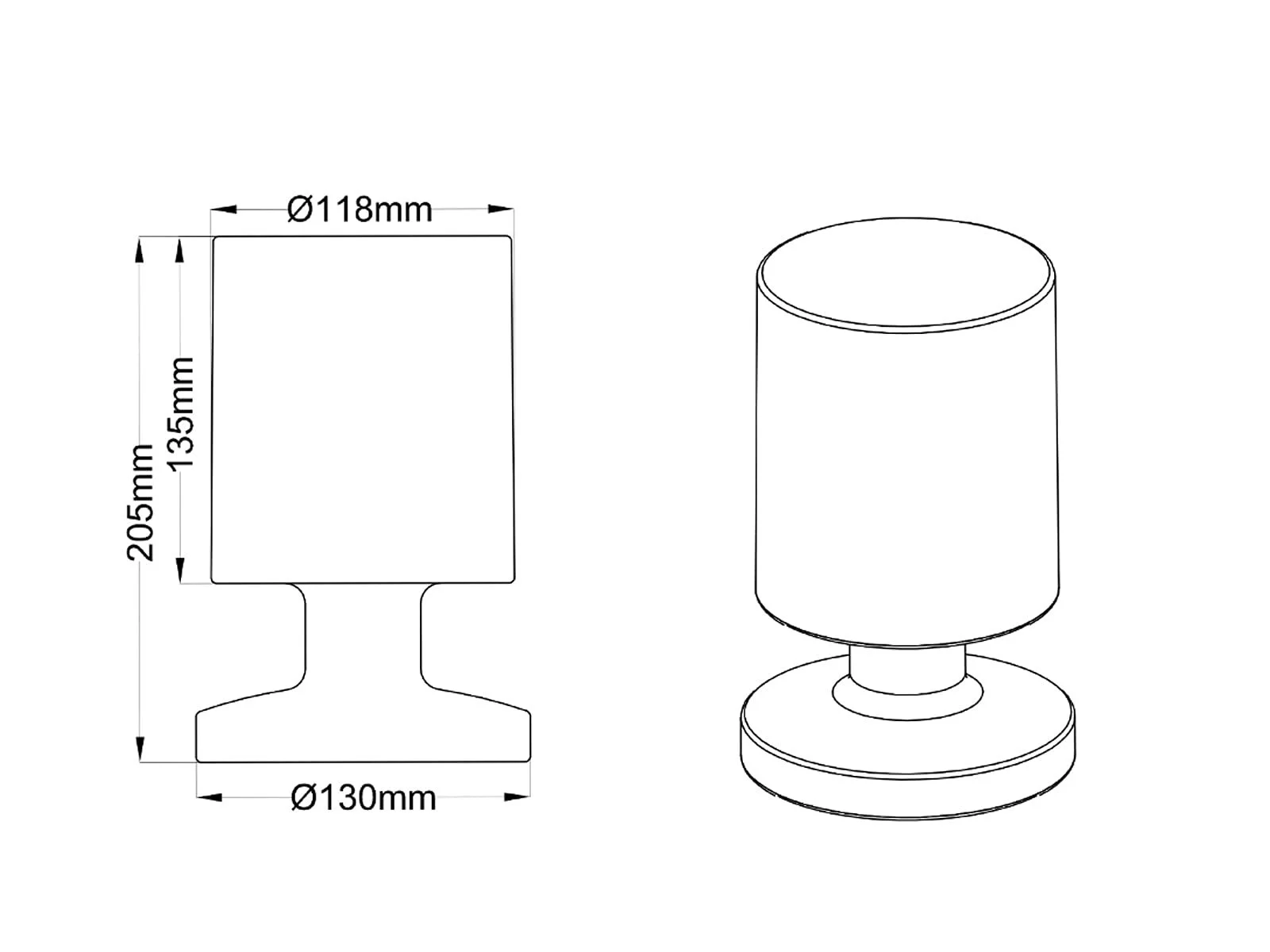 Настільна лампа Set of 2 Rechargeable LED IP44 20 см White, фото №8