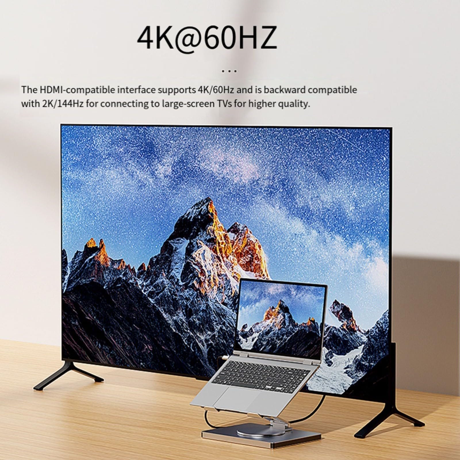 Подставка для ноутбука складная Compact с 4K видеовыходом 60 Гц, гигабитным сетевым подключением и поворотной конструкцией, фото №9