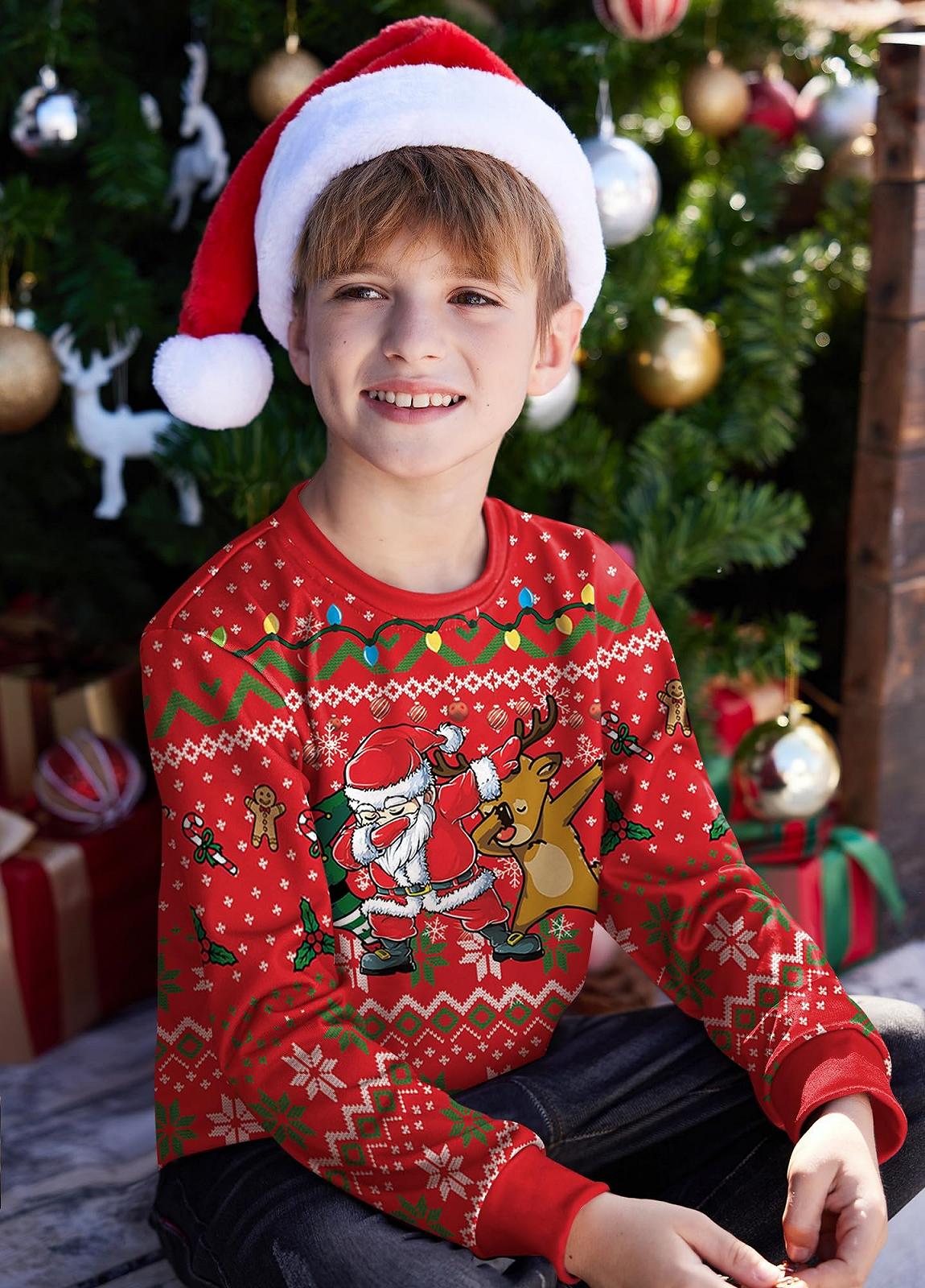 Різдвяний джемпер BesserBay для хлопчиків, з динозавром, фото №5