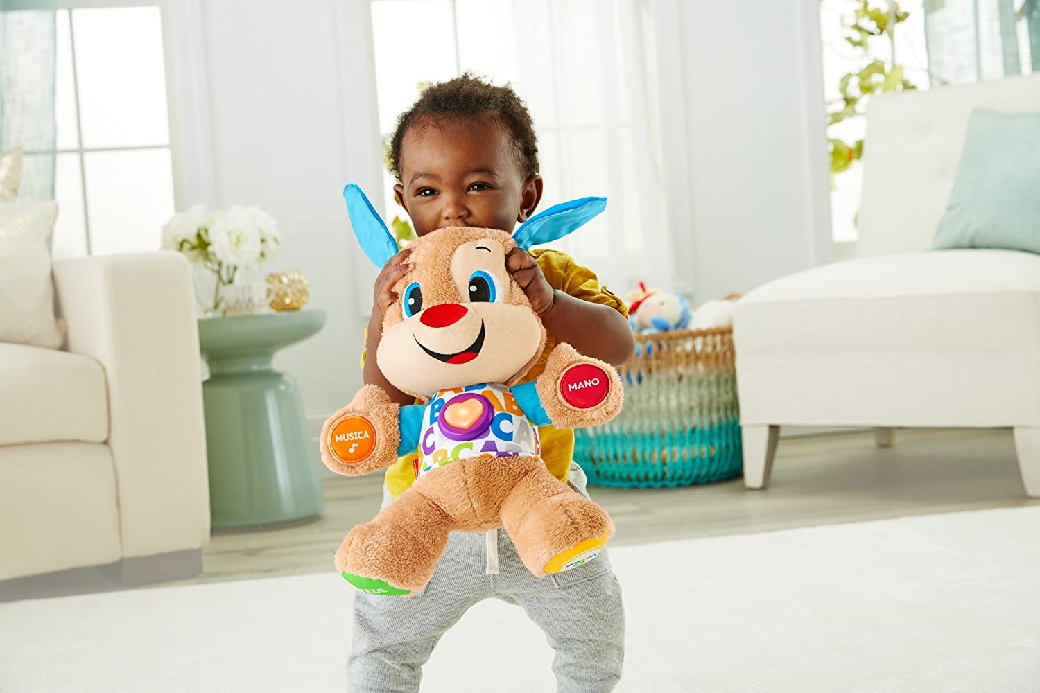Интерактивная плюшевая игрушка Fisher-Price Puppy Learning Toy с подсветкой и умными этапами , фото №7