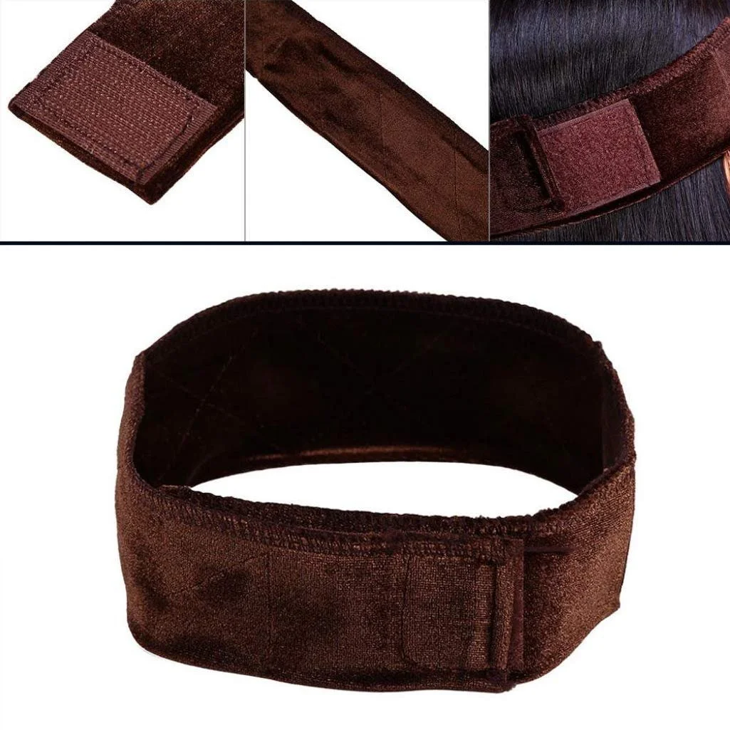 Пов'язка для перуки оксамитова, регульована, тонка, фото №8