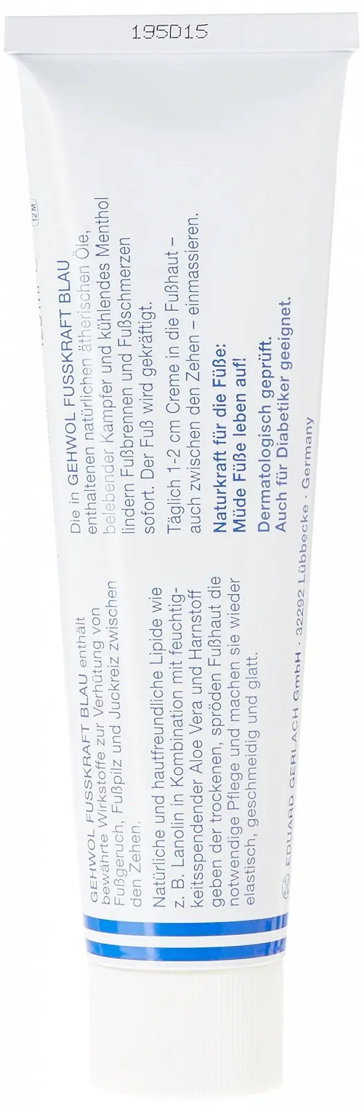 Крем для ног Gehwol Blue в тубе, 125 мл, фото №3