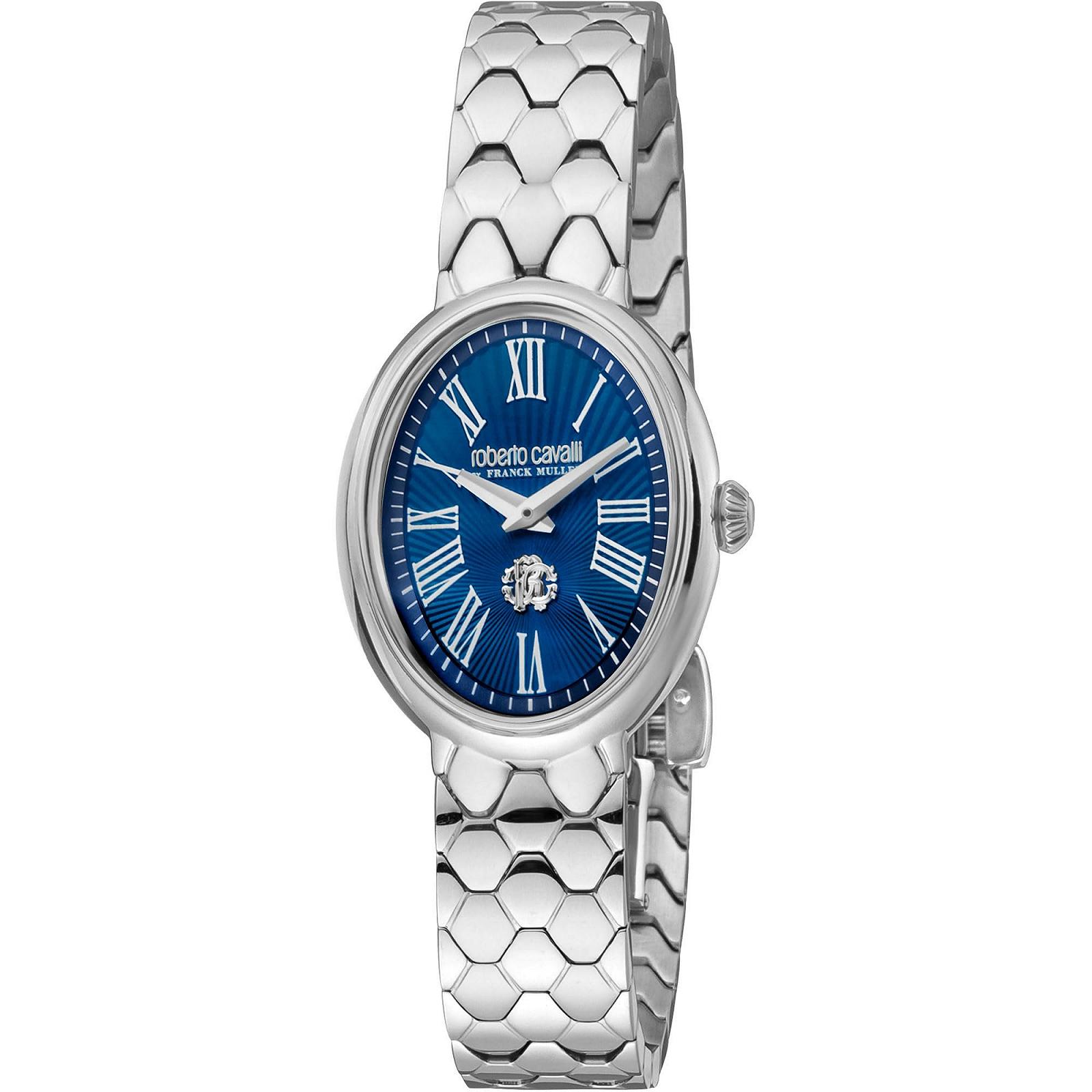 Жіночий аналоговий кварцовий годинник Roberto Cavalli by Franck Muller RV1L196M0041, нержавіюча сталь, темно-синій, фото №1