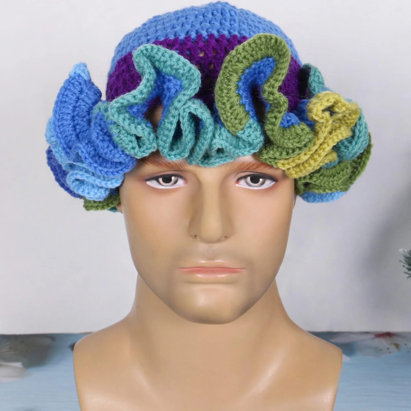 Вязаная крючком панама Ldabrye Y2K для девочек для путешествий и шоппинга, фото №2