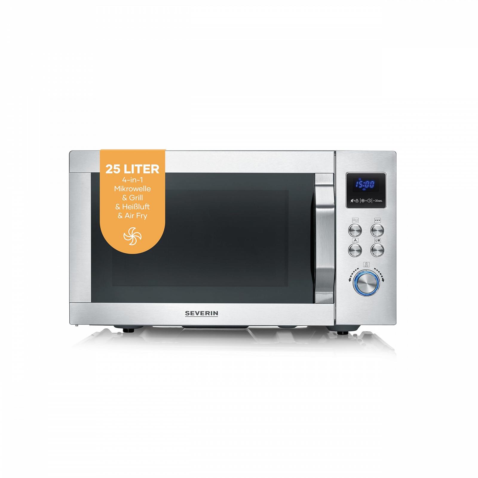 Микроволновая печь SEVERIN MW 7982 4-in-1 Crispy Wave 25 L Silver/Stainless Steel, фото №1 Микроволновая печь SEVERIN MW 7982 4-in-1 Crispy Wave 25 L Silver/Stainless Steel, фото №1