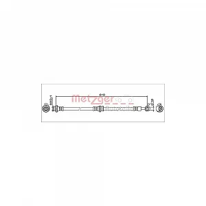 Гальмівний шланг METZGER 4111961 для NISSAN, передня вісь зліва - Фото 1