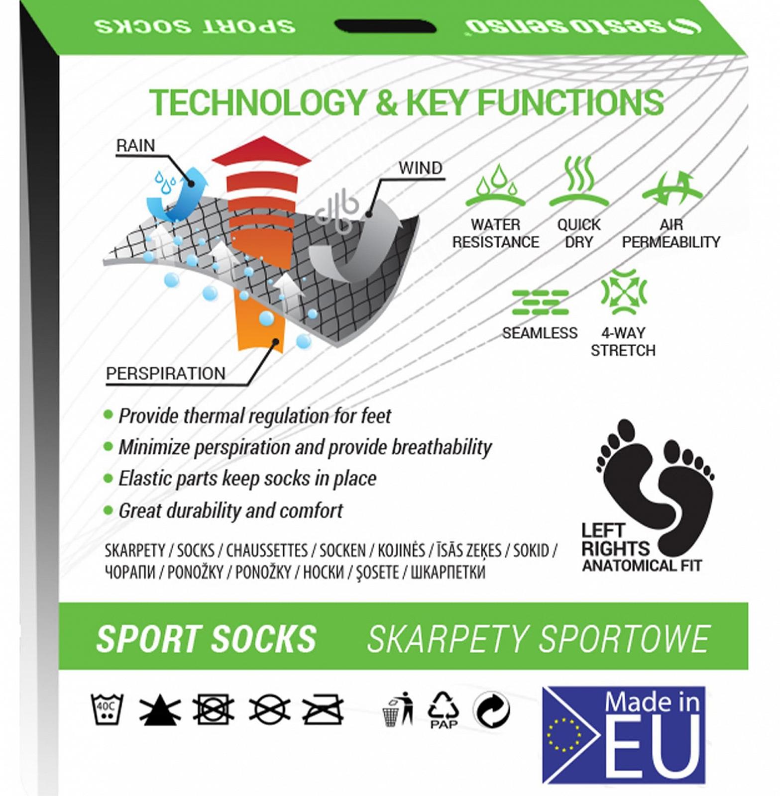 Спортивные носки Sesto Senso для женщин и мужчин, 3 пары, цветные спортивные носки для бега, фото №7