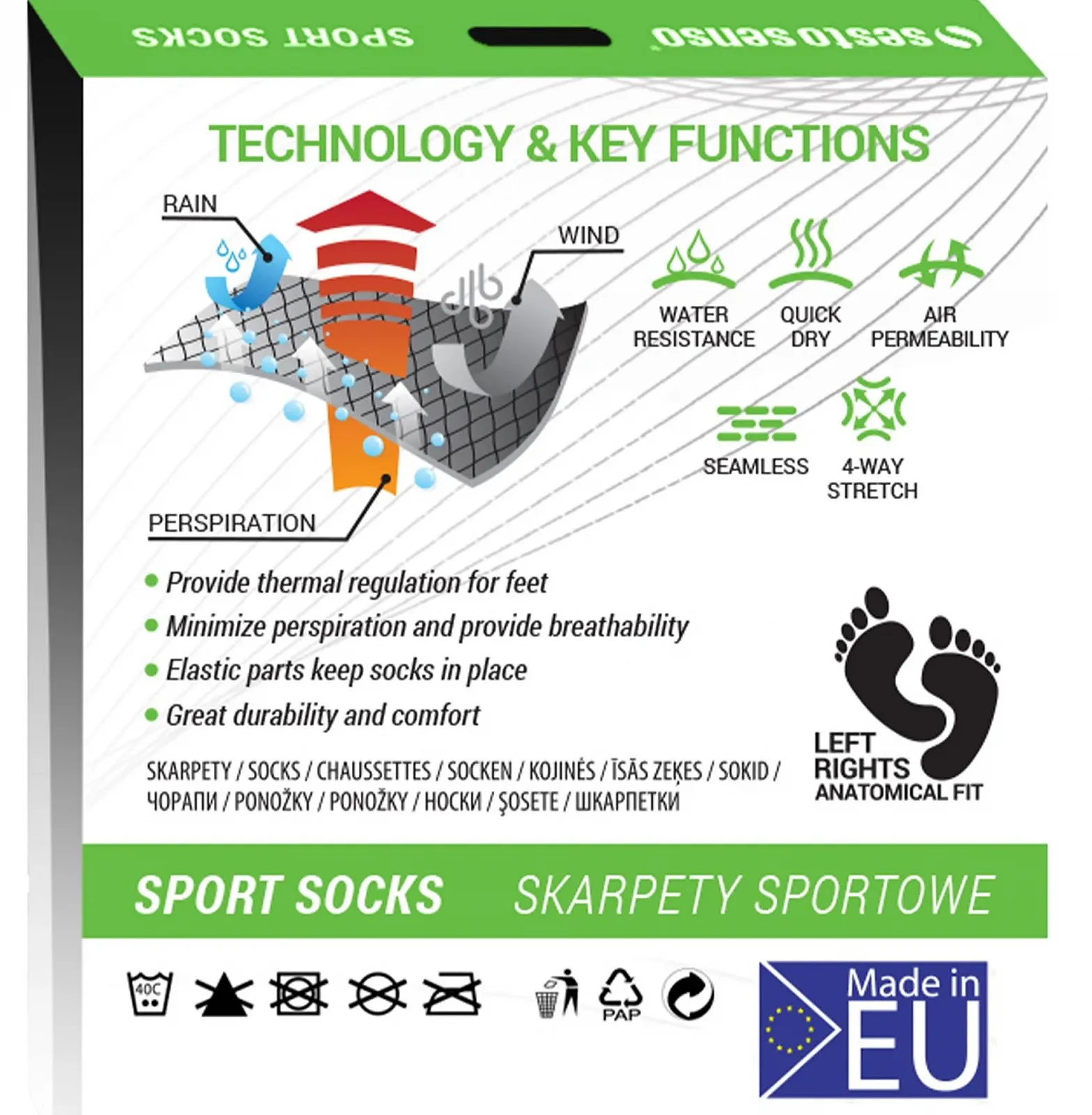 Спортивные носки Sesto Senso для женщин и мужчин, 1 пара, цветные спортивные носки для бега, фото №7