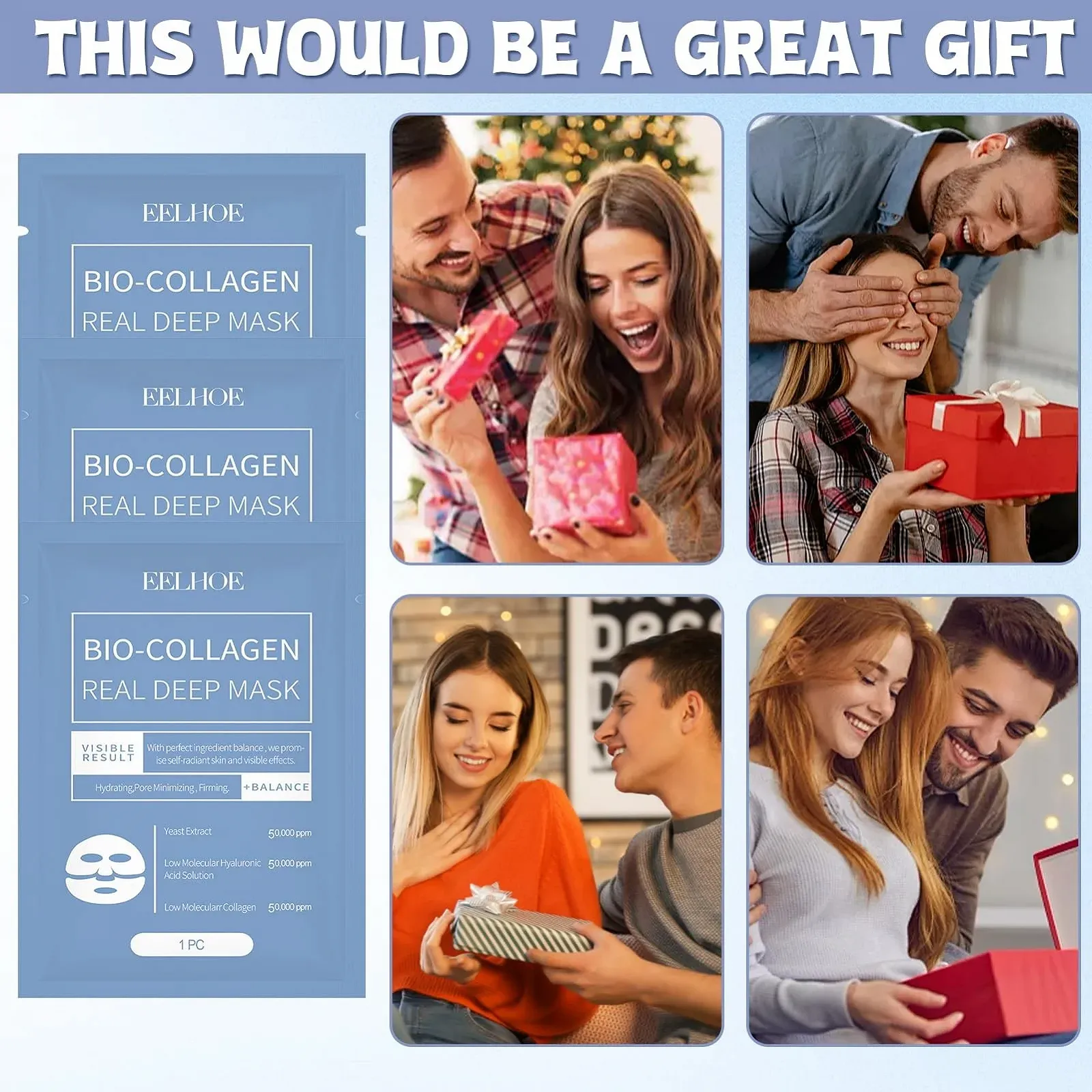 Маска для лица Organic Collagen Real Deep, ночная, против морщин, для увлажнения, очищения, жасминовый бальзам, фото №7