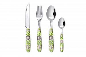 Купить Набор столовых приборов Excelsa Maiolica Green, 24 предмета - Фото 1 Набор столовых приборов Excelsa Maiolica Green, 24 предмета - Фото 1