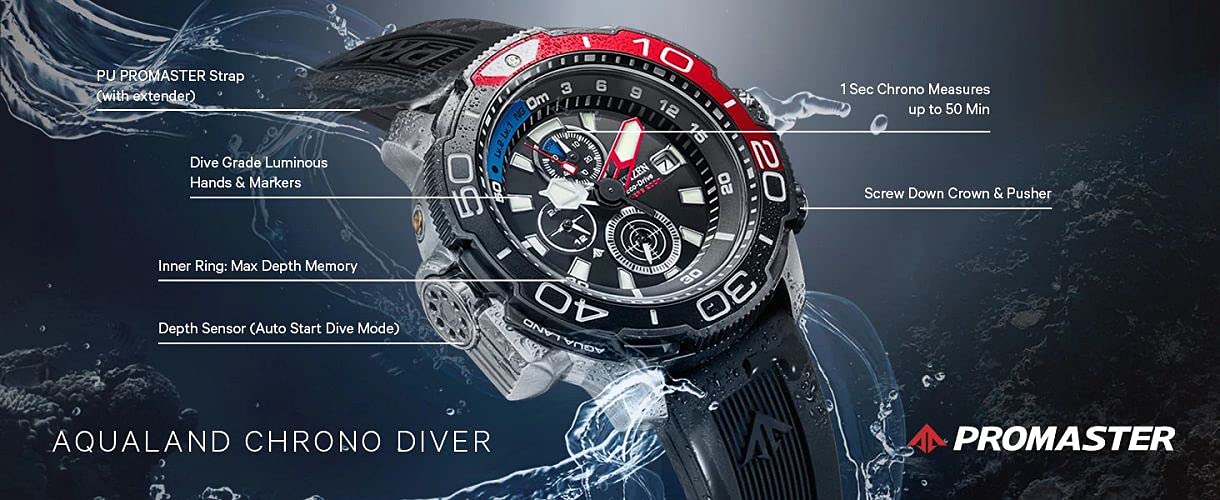 Годинник Citizen Promaster Marine Хронограф Eco-Drive для чоловіків з еластичним ремінцем, фото №6
