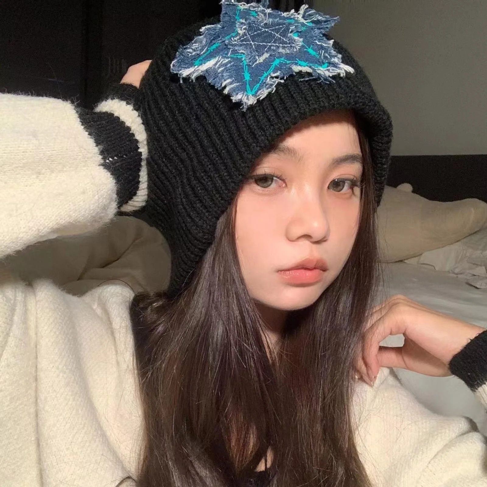 Зимова шапка для підлітків Ldabrye Еластична вітрозахисна, фото №4