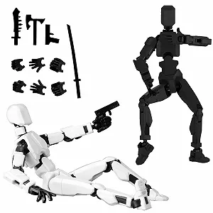 Набір фігурок ZoneYan T13 Action Figure 2 шт Чорний та Білий 3D Robot - Фото 1