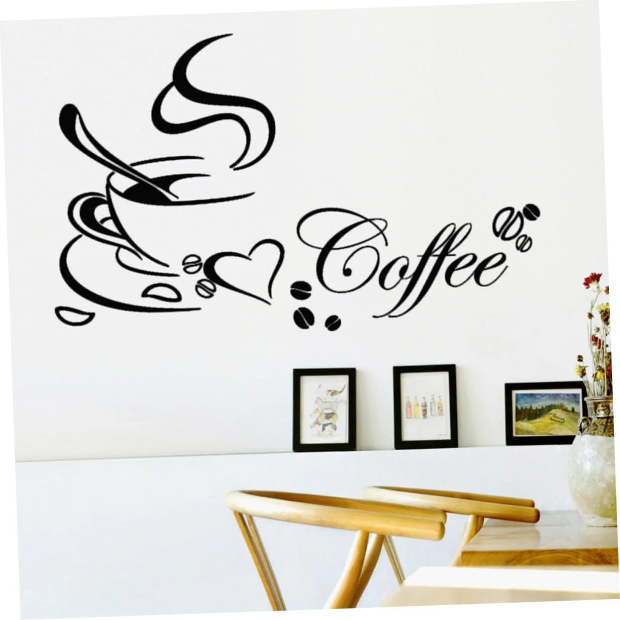 Наклейка на стіну POPETPOP Coffee вінілова PVC DIY знімна, фото №5 Наклейка на стіну POPETPOP Coffee вінілова PVC DIY знімна, фото №5