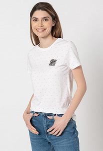 Футболка ONLKITA LIFE REG BADGES BOX TOP JRS 15226025  Kindness ONLY Білий XS synthetic.ua - Фото 1