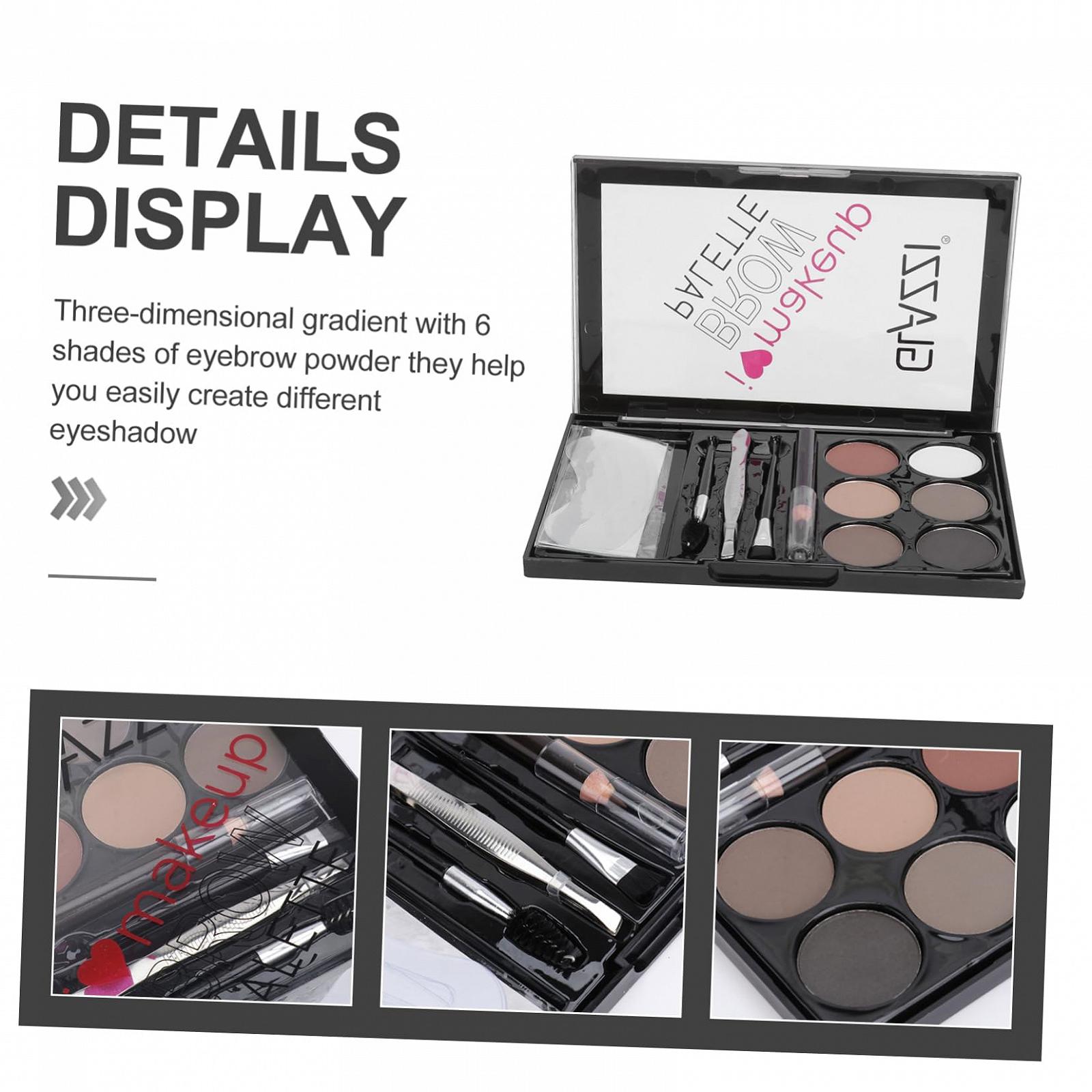 Набір Minkissy 2 Sets Eyebrow Powder Set Six Colours, фото №7