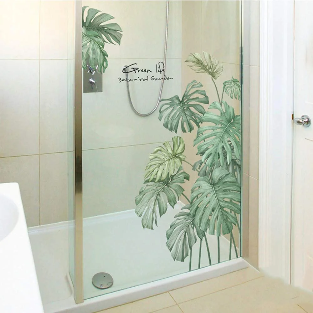 Наклейка на стіну Тропічні рослини Листя Квіти DIY A Зелений, фото №5