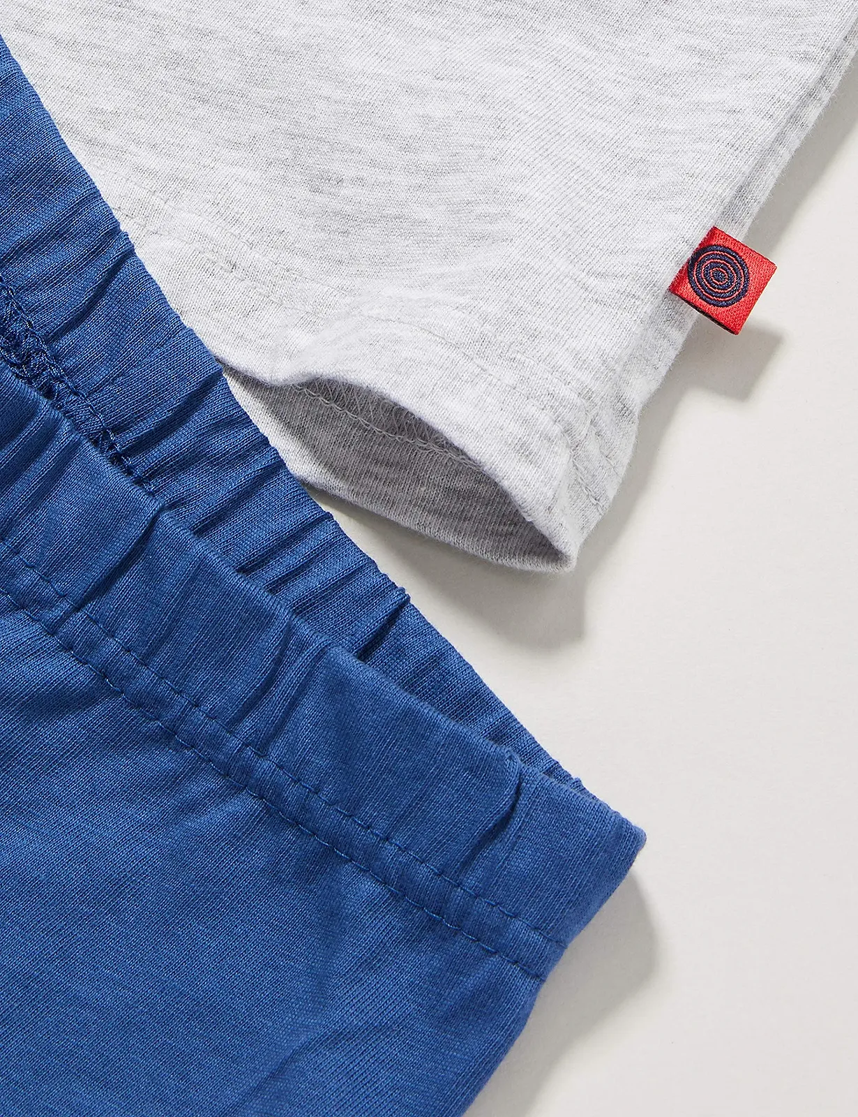 Комплект піжами Sanetta для хлопчиків, сірий, з шортами, фото №5