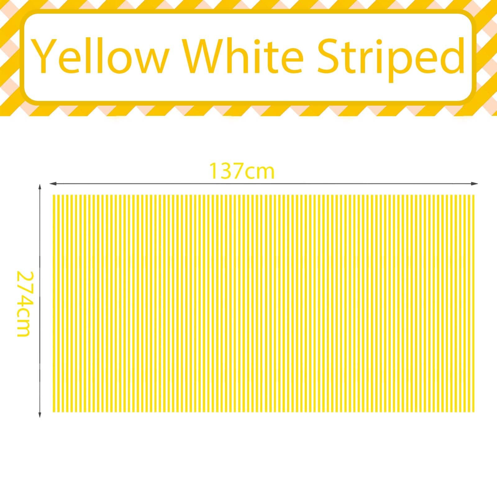 Скатертина POPOYU Pack of 2 137 x 274 см пластикова смугаста Yellow and White, фото №2