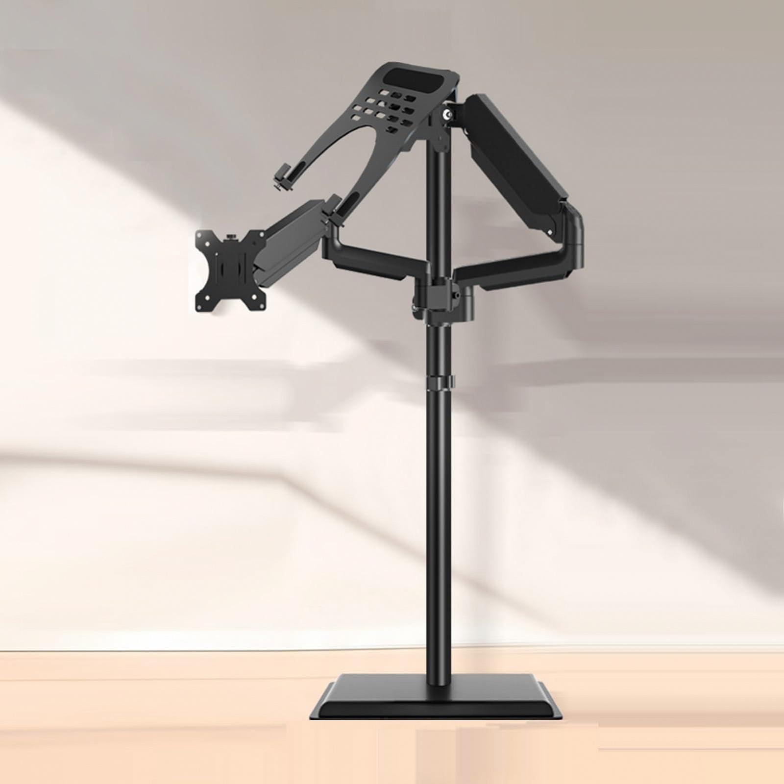 Напольная Стойка для Ноутбука, Стальная Подъемная Вращающаяся Стойка для Офиса Дома Улицы с Большой Грузоподъемностью, фото №7