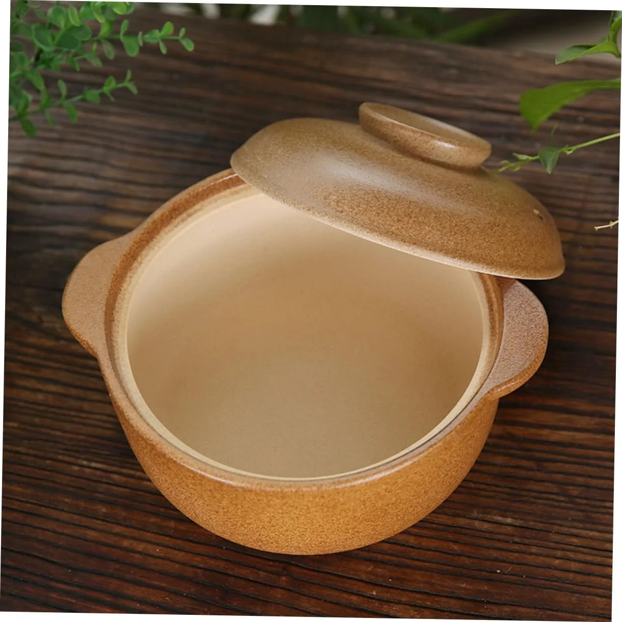 Кастрюля керамическая для тушения с антипригарной ручкой для дома и супа, фото №6