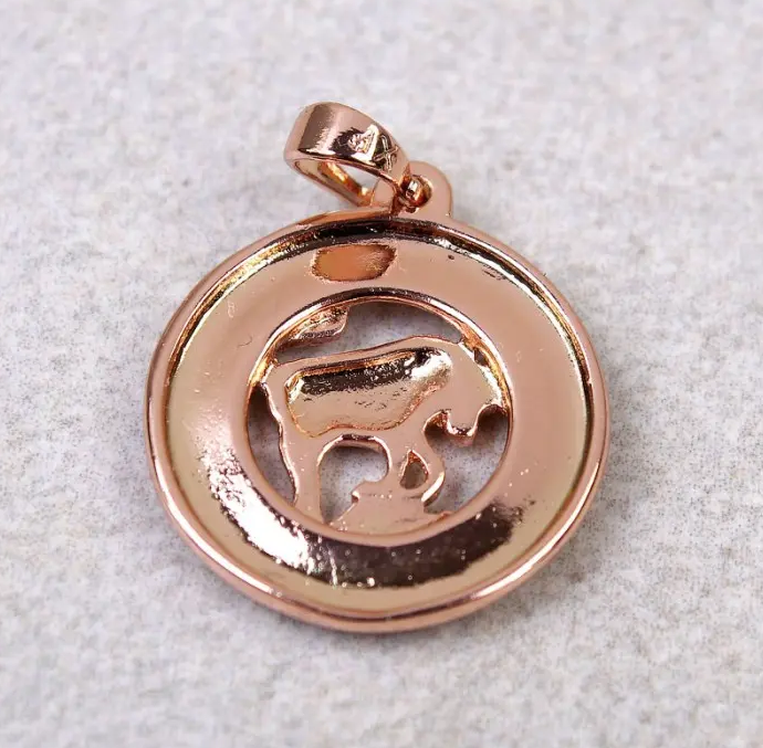 Кулон Телець-знак зодіаку, стильна підвіска, фото №5