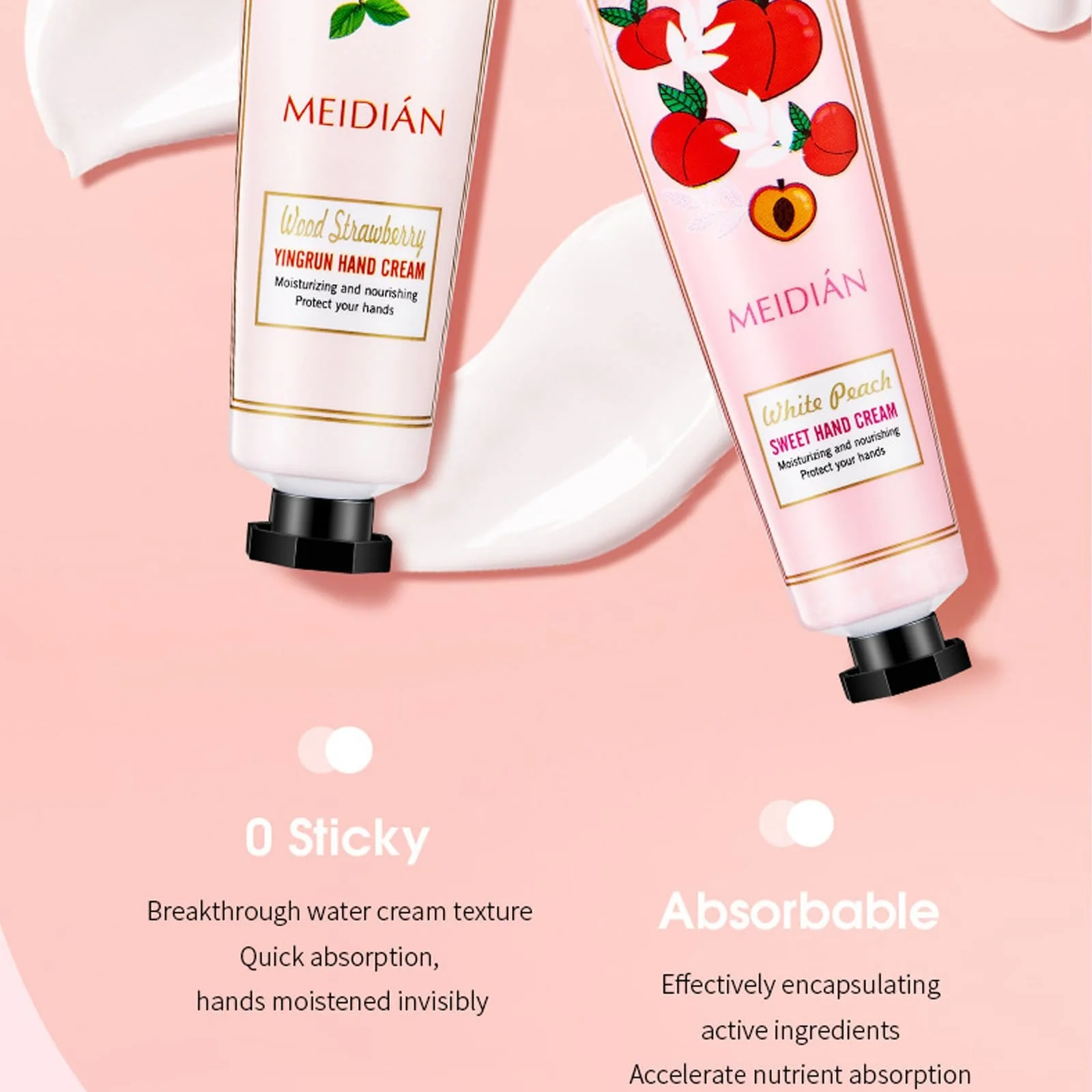 Набір кремів для рук 6 шт. Фруктовий аромат Зволожуючий лосьйон для рук у дорожньому форматі для сухої, потрісканої шкіри рук, фото №4