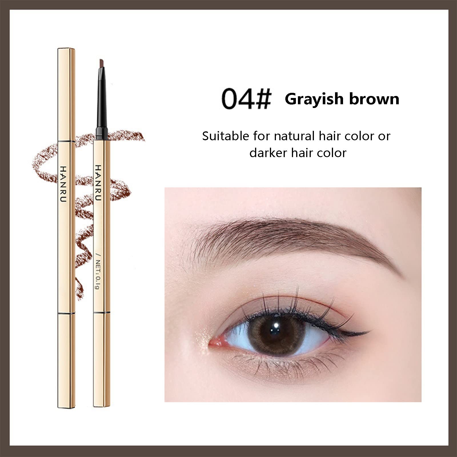 Штамп для бровей Ultra Fine водостойкий, устойчивый к поту, не выцветает, не размазывается, натуральный туман (D, один размер), фото №2