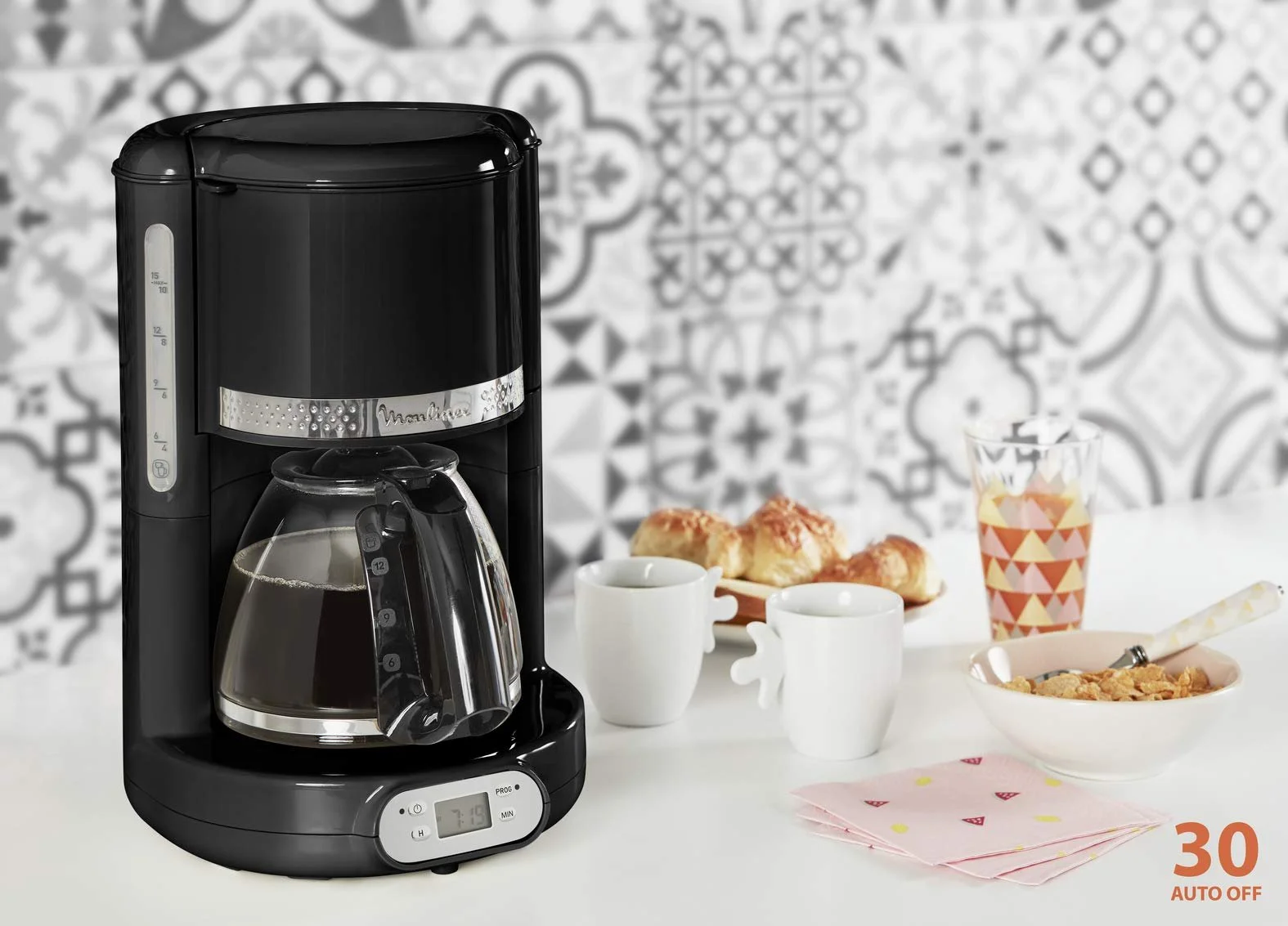 Кофеварка капельная Moulinex Soleil FG380B10 1.25 л 10-15 чашек, фото №3