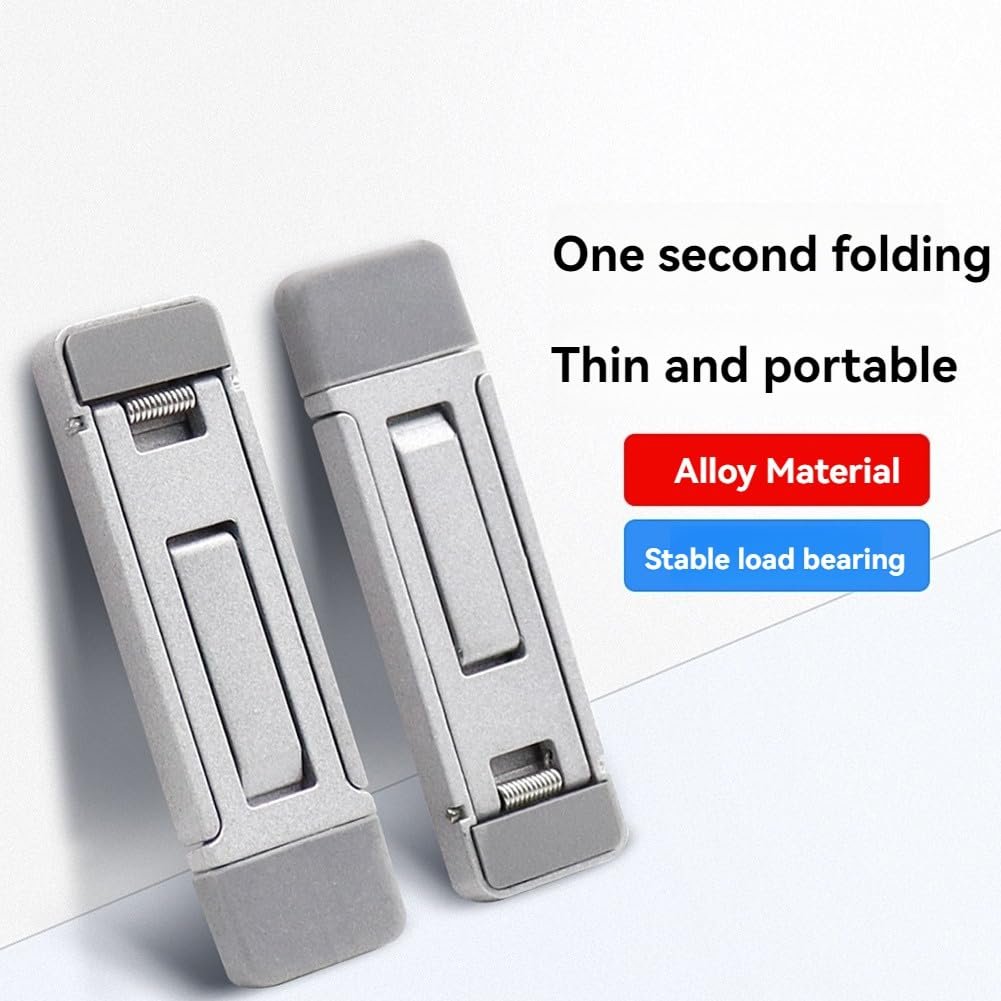 Подставка для ноутбука портативная невидимая, 2 шт Мини ножки алюминиевые, усилитель для ноутбука, алюминиевая базовая опора, складная подставка для ноутбука, фото №5